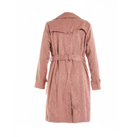 Button Closure Cool Womens Coats Long Sleeve With Belt Cold Proof