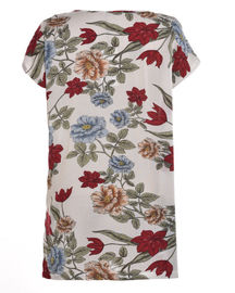 Spring Or Summer Ladies Stylish Blouse , Floral Print Tops For Ladies Slim Size