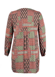 Casual Round Neck Large Size Ladies Clothes Abstract Print Oem Service
