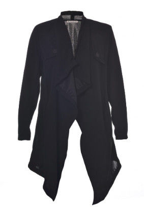 Elegant Ladies Stylish Coats , Warm Asymmetrical Hem Coat Autumn Winter